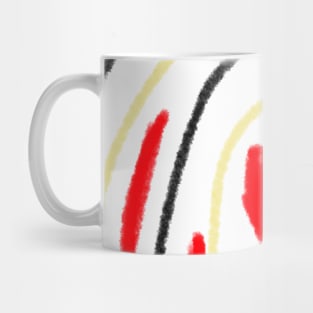 red yellow black watercolor texture art Mug